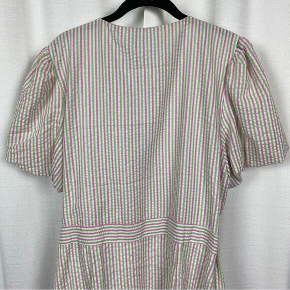 Draper James RSVP Pink&Green Stripe Wrap Dress Sz.XXL NWT - Picture 12 of 16